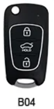 control keydiy nb bolsa roja con chip tipo  3 botones