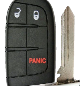 Carcasa 3 botones con logo  abrir cerrar panico  prox dodge chysler