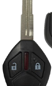CARCASA MITSUBISHI 3 botones con llave fija sin logo