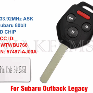 Subaru WRX XV forester impreza crosstrek ID60 id, 80 bits, 433 mhz 766